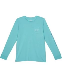 Vineyard Vines Kids Tri-Tone Whale Long Sleeve Pocket T-Shirt (Toddler/Little Kids/Big Kids) | Shirts & Tops