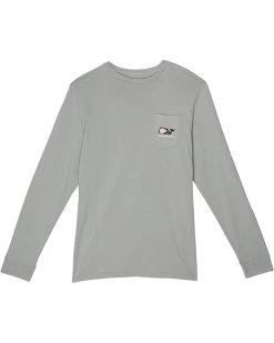 Vineyard Vines Kids Long Sleeve Vampire Whale Pocket T-Shirt (Toddler/Little Kids/Big Kids) | Shirts & Tops