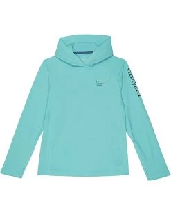 Vineyard Vines Kids Long Sleeve Burgee Whale Performance Hoodie Tee (Toddler/Little Kids/Big Kids) | Shirts & Tops