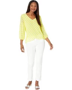 Vince Camuto Balloon Sleeve V-Neck Amalfi Stripe Blouse | Shirts & Tops -Vince Camuto Shop 613tPa CGEL. AC SR736920