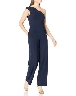 Vince Camuto Camuto womens Scuba Crepe One Shoulder Jumpsuit | Jumpsuits & Rompers