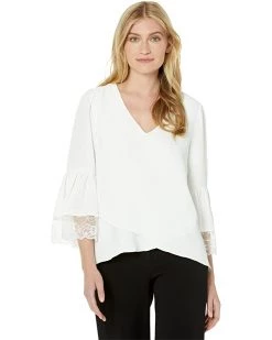Vince Camuto Tiered Lace Ruffle Sleeve V-Neck Blouse | Shirts & Tops -Vince Camuto Shop 61ETW4ERcoL. AC SR736920