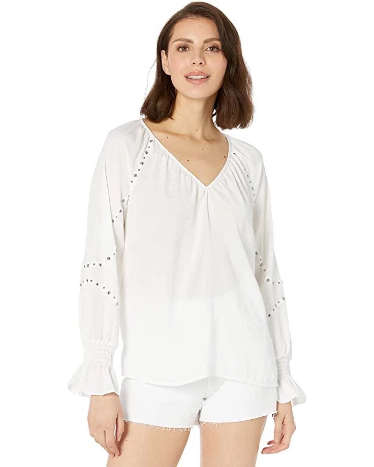 Vince Camuto Embroidered V-Neck Long Sleeve Blouse | Shirts & Tops 3 Vince Camuto Embroidered V-Neck Long Sleeve Blouse | Shirts & Tops