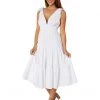 Vince Camuto Sleeveless Tie Shoulder Smock Waist Cotton Poplin Dress | Dresses -Vince Camuto Shop 61PFiwq3 1L. AC SR736920