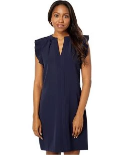 Vince Camuto Laguna Crepe Shift with Chiffon Back Detail | Dresses