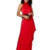 Vince Camuto Haltered High Neck Gown with Scarf | Dresses