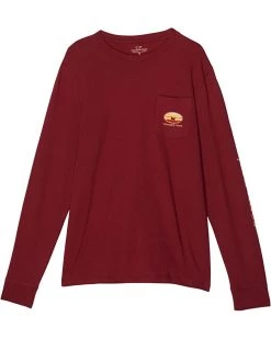 Vineyard Vines Kids Long Sleeve Sunset Dog Pocket T-Shirt (Toddler/Little Kids/Big Kids) | Shirts & Tops