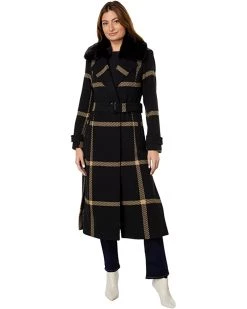 Vince Camuto Plaid Wool Coat V22767B | Coats & Outerwear