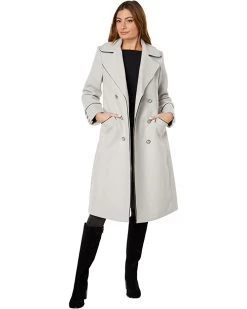 Vince Camuto Double Button-Up Wool Coat V22727X | Coats & Outerwear