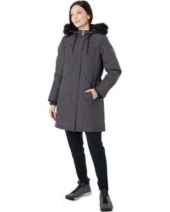 Vince Camuto Heavyweight Down with Faux Fur Detail V20703X-NR | Coats & Outerwear