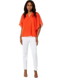 Vince Camuto Ruffle Sleeve V-Neck Chevron Burnout Blouse | Shirts & Tops -Vince Camuto Shop 61mdMafJnQL. AC SR736920