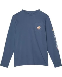 Vineyard Vines Kids Long Sleeve Thanksgiving Pocket T-Shirt (Toddler/Little Kids/Big Kids) | Shirts & Tops