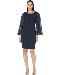 Vince Camuto Split Caped Sleeve Bodycon with Embellished Jewel Neck | Dresses -Vince Camuto Shop 61uCC 7d6wL. AC SR736920
