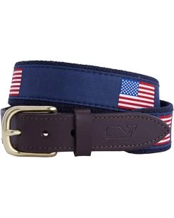 Vineyard Vines Boys' American Flag Canvas Club Belt | Belts