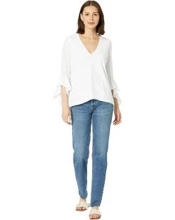 Vince Camuto Flutter Sleeve V-Neck Eyelet Top | Shirts & Tops -Vince Camuto Shop 71 xjrHRtrL. AC SR736920