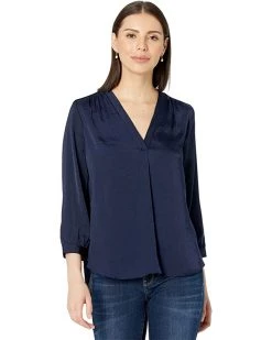 Vince Camuto 3/4 Sleeve V-Neck Rumple Blouse | Shirts & Tops -Vince Camuto Shop 710Bkx6BShL. AC SR736920
