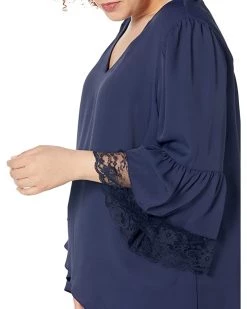 Vince Camuto Plus Size Tiered Lace Ruffle Sleeve V-Neck Blouse | Shirts & Tops -Vince Camuto Shop 717gchF7eJL. AC SR736920