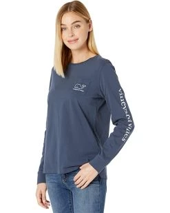 Vineyard Vines Long Sleeve Whale Print Tee | Shirts & Tops