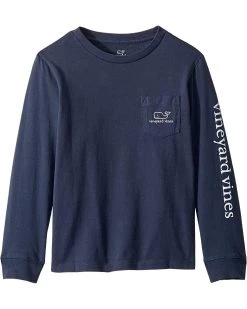 Vineyard Vines Kids Long Sleeve Vintage Whale (Toddler/Little Kids/Big Kids) | Shirts & Tops