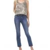 Vince Camuto Ruched Strap V-Neck Snake Tank | Shirts & Tops