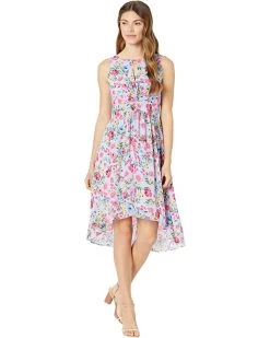 Vince Camuto Chiffon Keyhole Twist Front High-Low Midi | Dresses