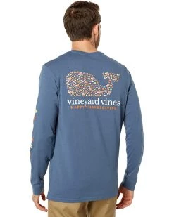Vineyard Vines Long Sleeve Thanksgiving Icons Pocket Tee | Shirts & Tops