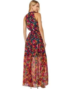 Vince Camuto Printed Chiffon Ruffle Neck Maxi with Smocked Waist | Dresses -Vince Camuto Shop 71SrDXaEhL. AC SR736920