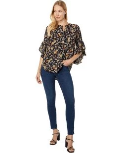 Vince Camuto Flutter Sleeve Henley Floral Blouse | Shirts & Tops -Vince Camuto Shop 71TYMKDceL. AC SR736920