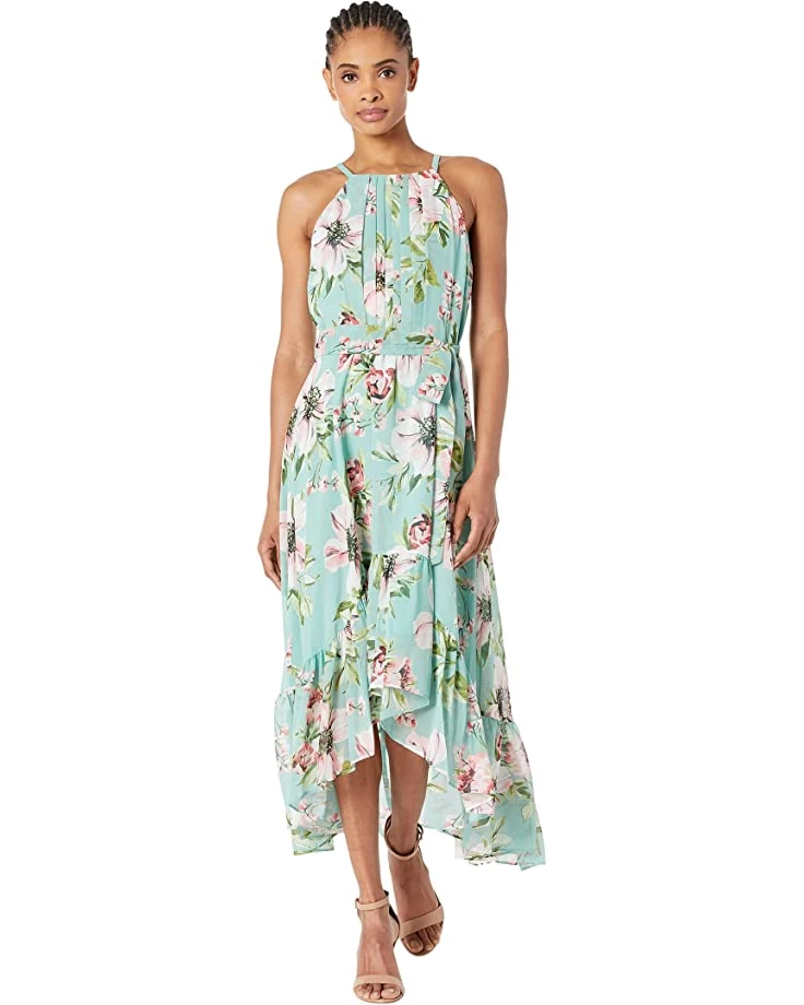 Vince Camuto Printed Chiffon Halter Dress High-Low | Dresses 3 Vince Camuto Printed Chiffon Halter Dress High-Low | Dresses