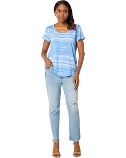 Vince Camuto Short Sleeve Scoop Neck Diffused Stripe Tee | Shirts & Tops -Vince Camuto Shop 71XiTCB5yL. AC SR736920