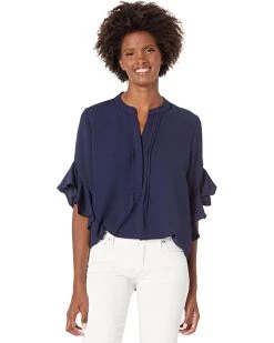 Vince Camuto Ruffle Sleeve Henley Blouse | Shirts & Tops -Vince Camuto Shop 71YibiTu0L. AC SR736920