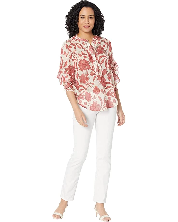 Vince Camuto Flutter Sleeve Gemma Batik Blouse | Shirts & Tops 6 Vince Camuto Flutter Sleeve Gemma Batik Blouse | Shirts & Tops - Image 4
