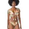 Vince Camuto Seychelles Floral Cropped Short Sleeve Bikini Top | Swimwear