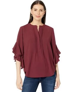 Vince Camuto Ruffle Sleeve Henley Blouse | Shirts & Tops -Vince Camuto Shop 71gbFPHeyzL. AC SR736920