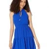 Vince Camuto Chiffon Ruffle Neck Halter Fit-and-Flare Dress with Smocked Waist | Dresses -Vince Camuto Shop 71j2WSWCoL. AC SR736920