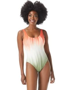 Vince Camuto Dip-Dye Scoop Neck One-Piece | Swimwear