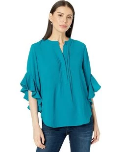 Vince Camuto Ruffle Sleeve Henley Blouse | Shirts & Tops -Vince Camuto Shop 71jg6TrWOfL. AC SR736920