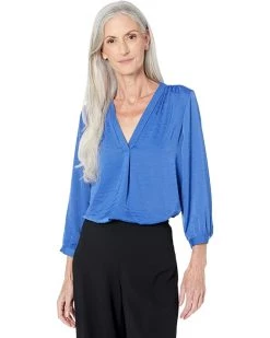 Vince Camuto 3/4 Sleeve V-Neck Rumple Blouse | Shirts & Tops -Vince Camuto Shop 71oXhR0BnqL. AC SR736920