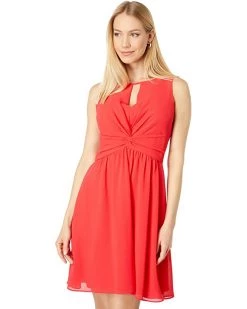 Vince Camuto Chiffon Twist Front Fit-and-Flare | Dresses