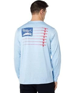 Vineyard Vines Long Sleeve Tarpon Rod Flag Harbor T-Shirt | Shirts & Tops