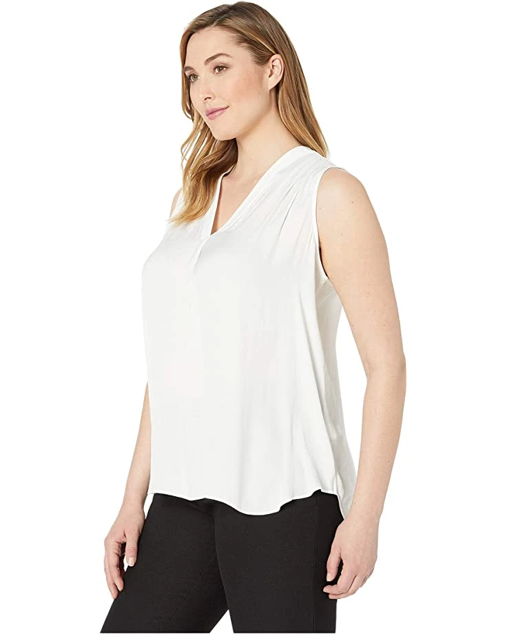 Vince Camuto Plus Size Sleeveless V-Neck Rumple Blouse | Shirts & Tops 4 Vince Camuto Plus Size Sleeveless V-Neck Rumple Blouse | Shirts & Tops - Image 2