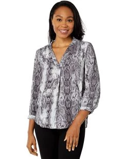 Vince Camuto Shop 21 Vince Camuto 3/4 Sleeve V-Neck Demure Snakeskin Blouse | Shirts & Tops