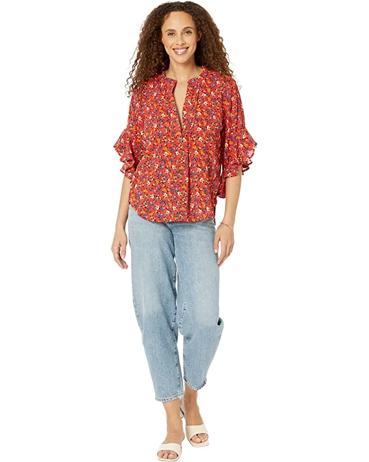 Vince Camuto Flutter Sleeve Blooming Bunches Blouse | Shirts & Tops 6 Vince Camuto Flutter Sleeve Blooming Bunches Blouse | Shirts & Tops - Image 4