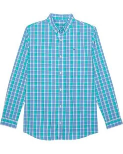 Vineyard Vines Kids Classic Fit Check Poplin Shirt (Toddler/Little Kids/Big Kids) | Shirts & Tops