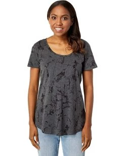 Vince Camuto Short Sleeve Marble Textures Scoop Neck Tee | Shirts & Tops