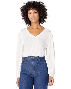 Vince Camuto Long Sleeve V-Neck Modal Rib Knit Top | Shirts & Tops