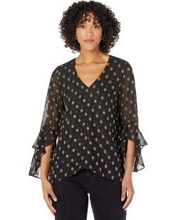 Vince Camuto V-Neck Flutter Sleeve Blouse | Shirts & Tops