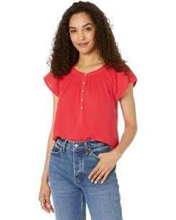 Vineyard Vines Gauze Flutter Sleeve Top | Shirts & Tops