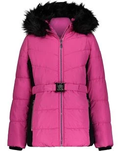 Vince Camuto Camuto Girls' Warm Hooded Coat Jacket with Belt | Coats & Outerwear