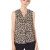 Vince Camuto Sleeveless V-Neck Elegant Leopard Blouse | Shirts & Tops -Vince Camuto Shop 81pu5h2WTtL. AC SR736920